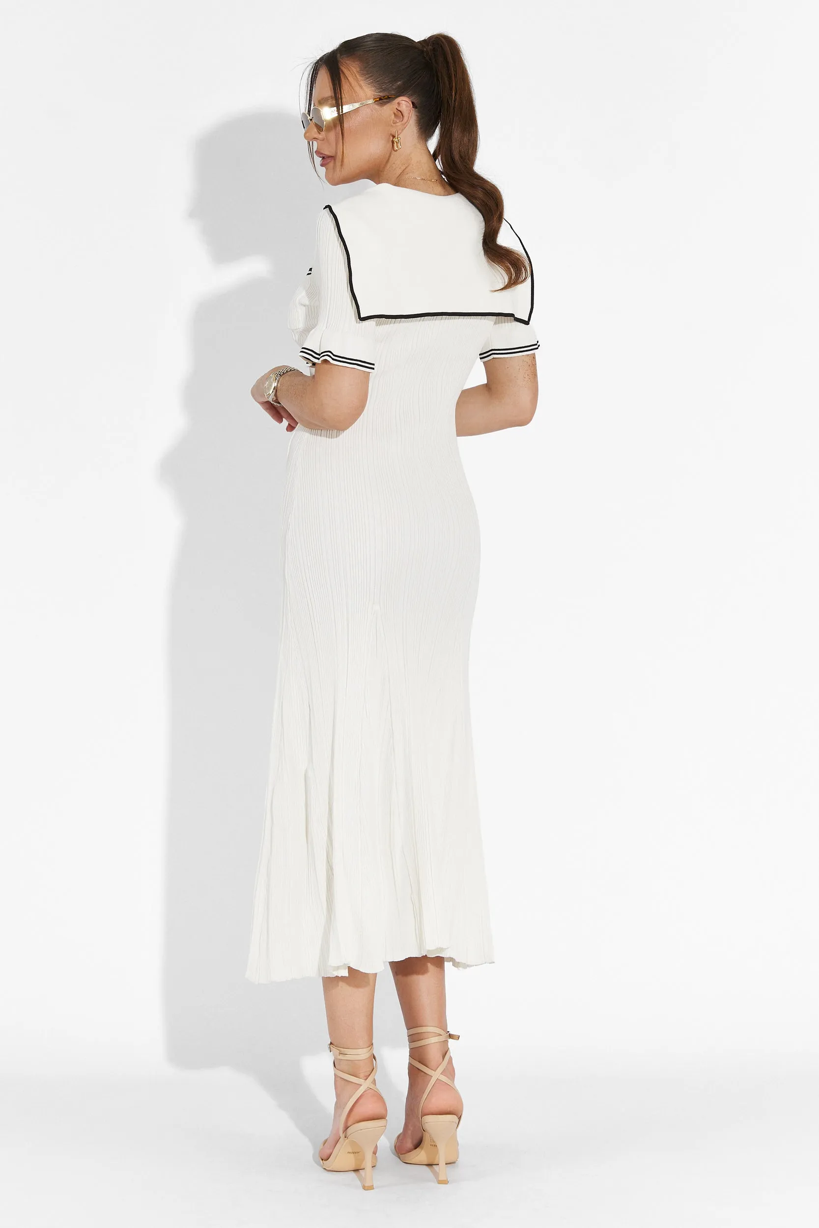 Rochie dama midi alba Eclipse Bogas sold by bogas product image thumbnail 5