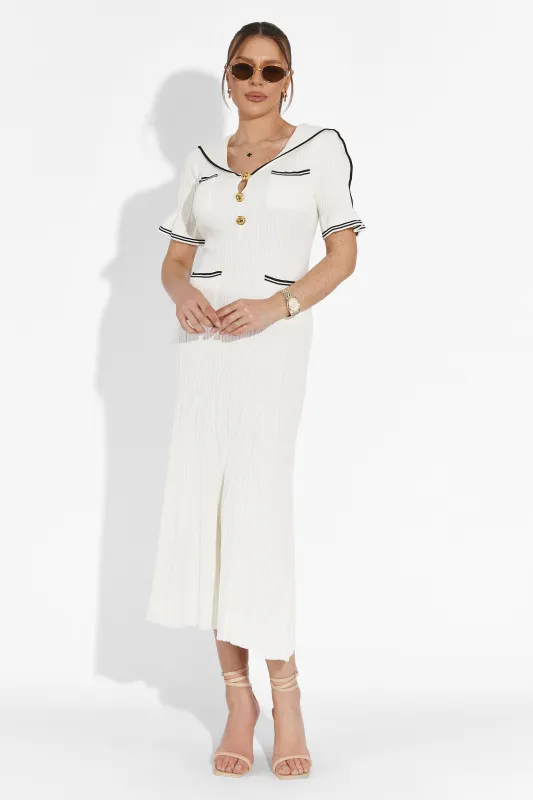 Rochie dama midi alba Eclipse Bogas sold by bogas