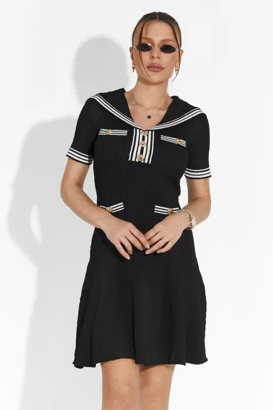 Rochie dama scurta neagra Menas Bogas sold by bogas