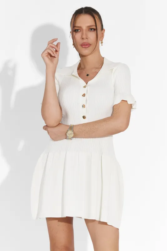 Rochie dama scurta alba Disrup Bogas sold by bogas