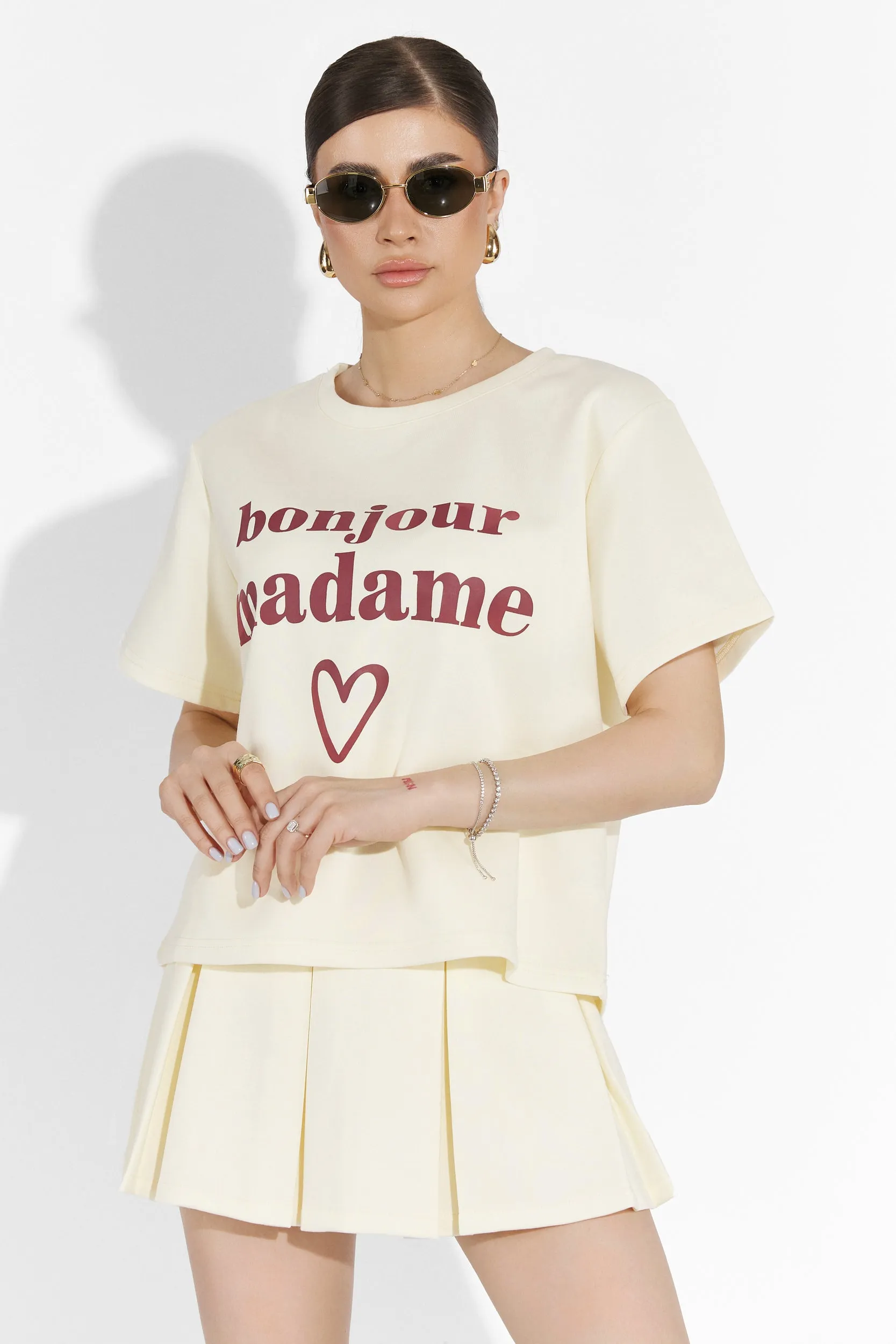 Compleu cu fusta bej Myana Bogas sold by bogas