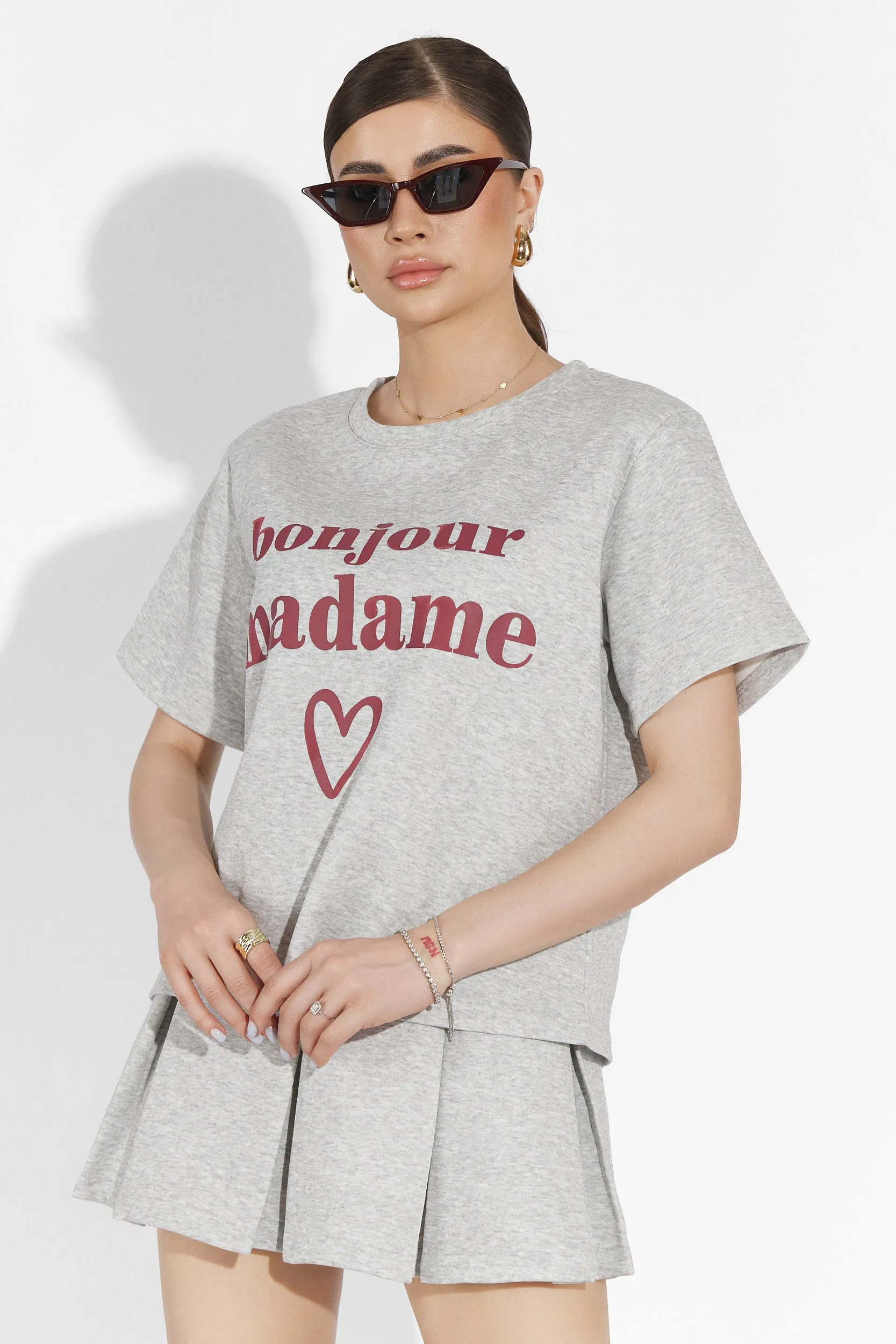 Compleu cu fusta gri Myana Bogas sold by bogas