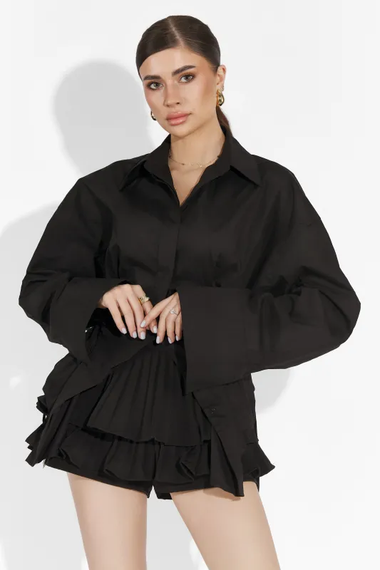 Camasa dama casual neagra Zolo Bogas sold by bogas