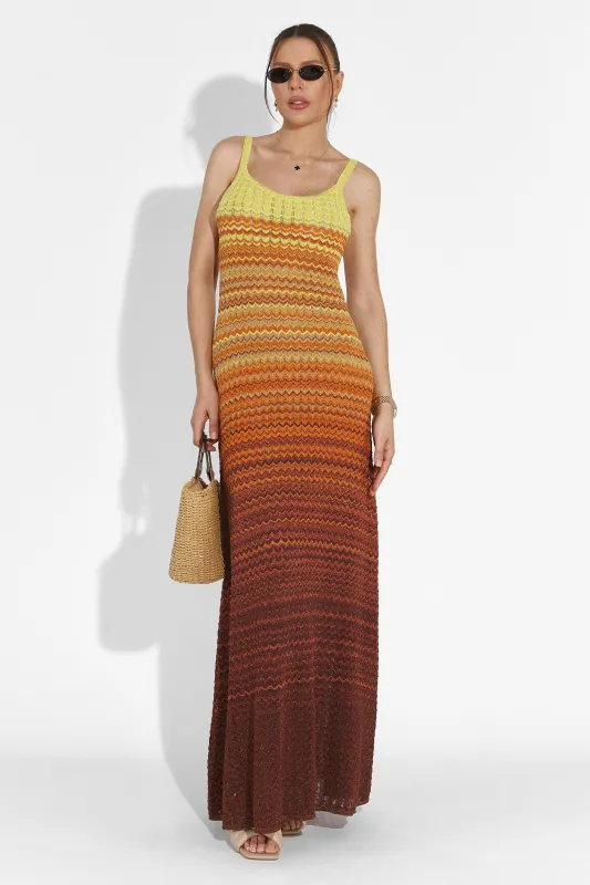 Rochie dama lunga portocalie Quimphy Bogas sold by bogas