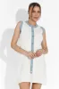 Rochie dama scurta alba Kalysa Bogas sold by bogas