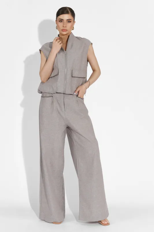 Compleu cu pantaloni gri Onulko Bogas sold by bogas