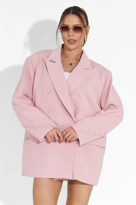 Compleu cu pantaloni scurti roz Smozy Bogas sold by bogas