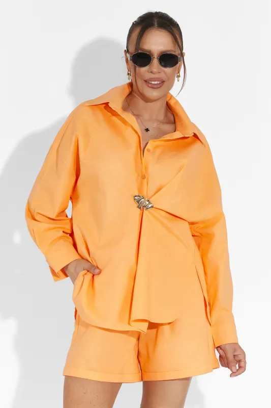 Compleu cu pantaloni scurti portocaliu Wipy Bogas sold by bogas