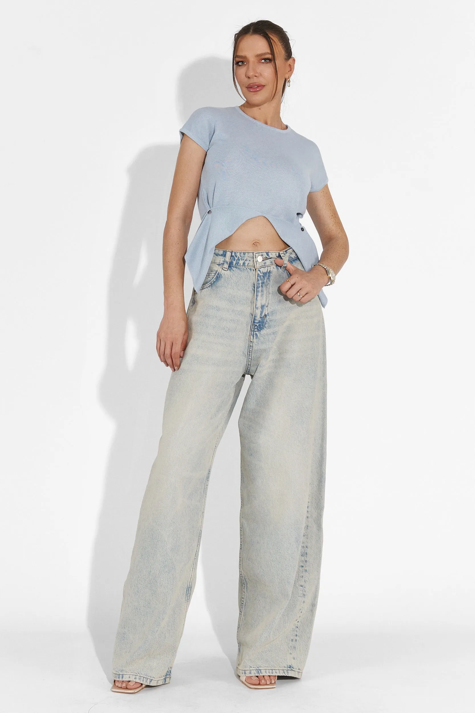 Tricou dama casual bleu Denisha Bogas sold by bogas product image thumbnail 5