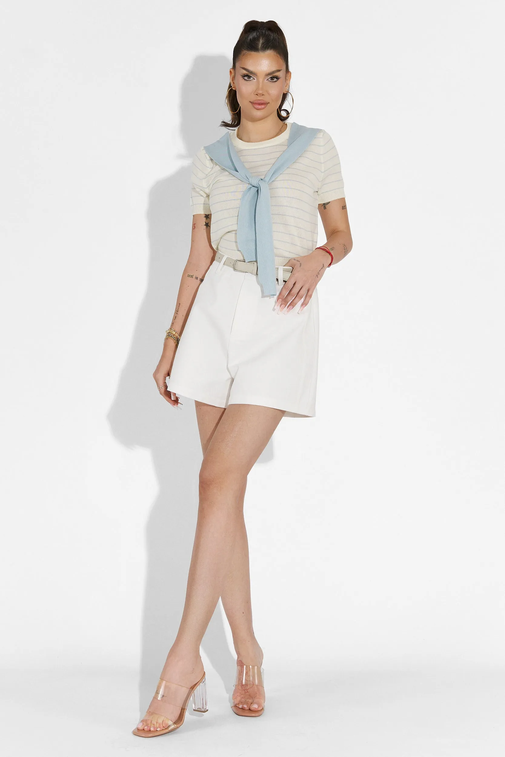 Pantaloni dama casual albi Herling Bogas sold by bogas product image thumbnail 3