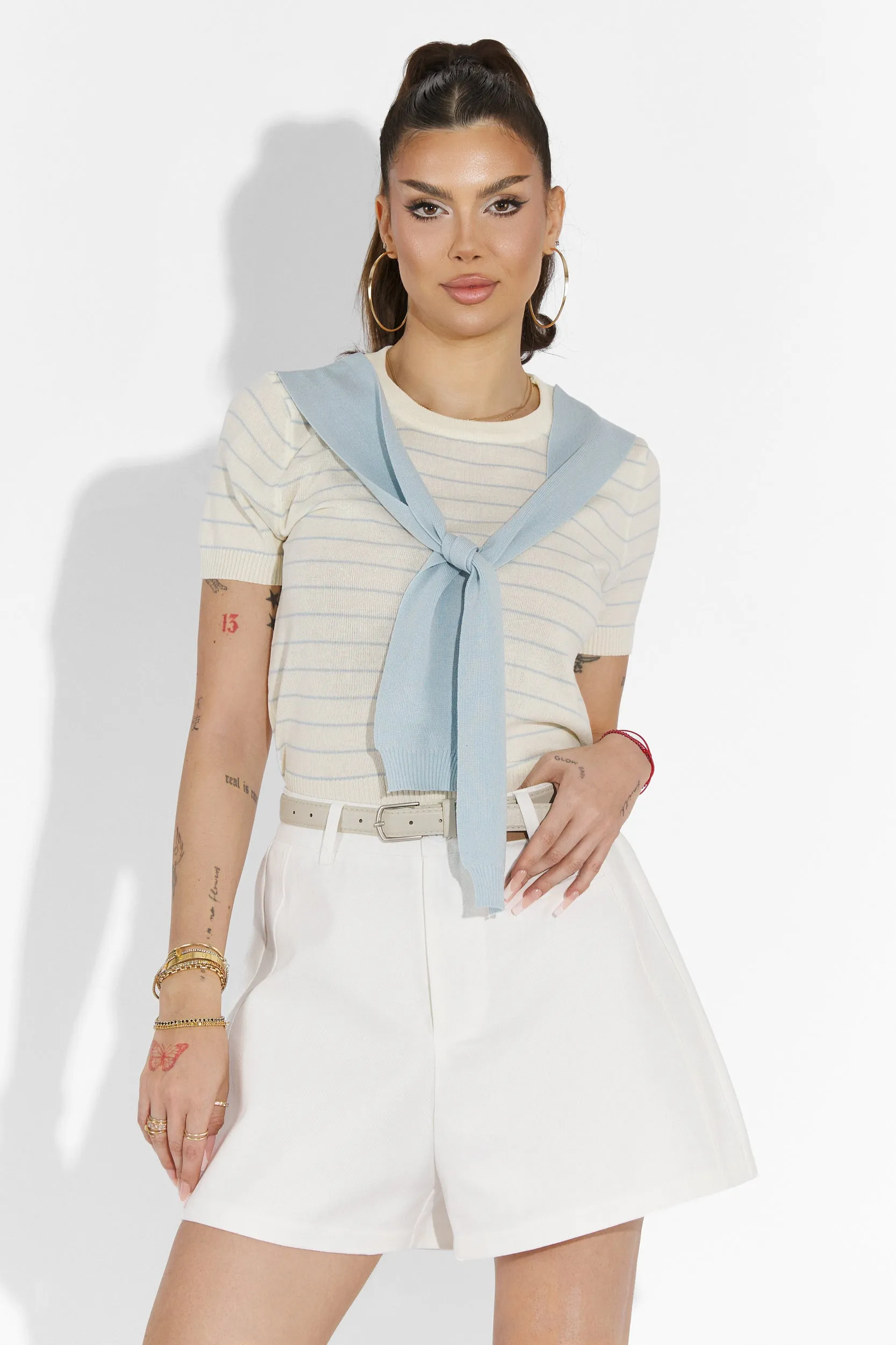 Pantaloni dama casual albi Herling Bogas sold by bogas product image thumbnail 5