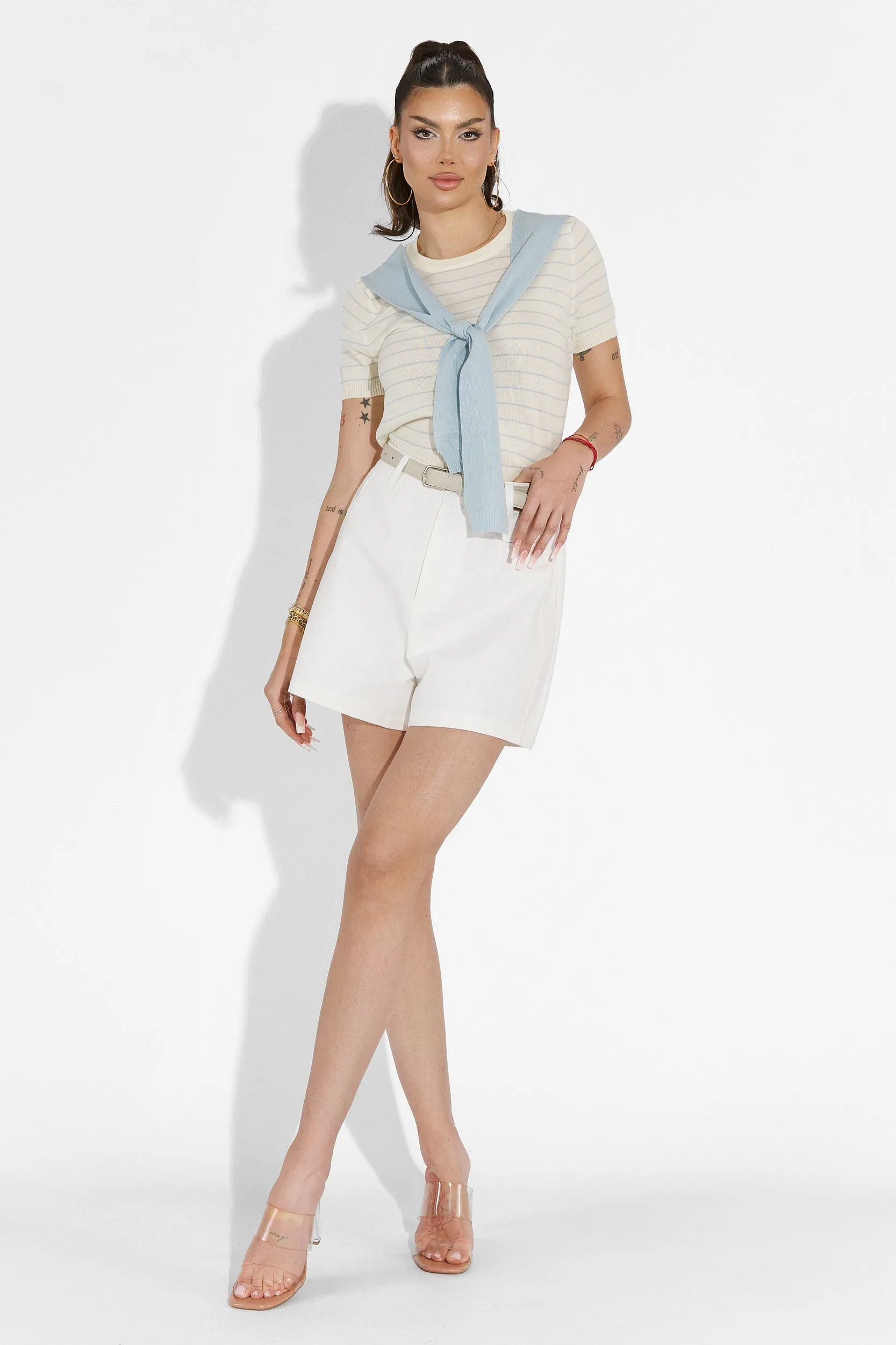 Pantaloni dama casual albi Herling Bogas sold by bogas product image thumbnail 2