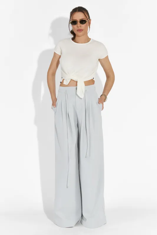 Pantaloni dama casual bleu Eusebiu Bogas sold by bogas