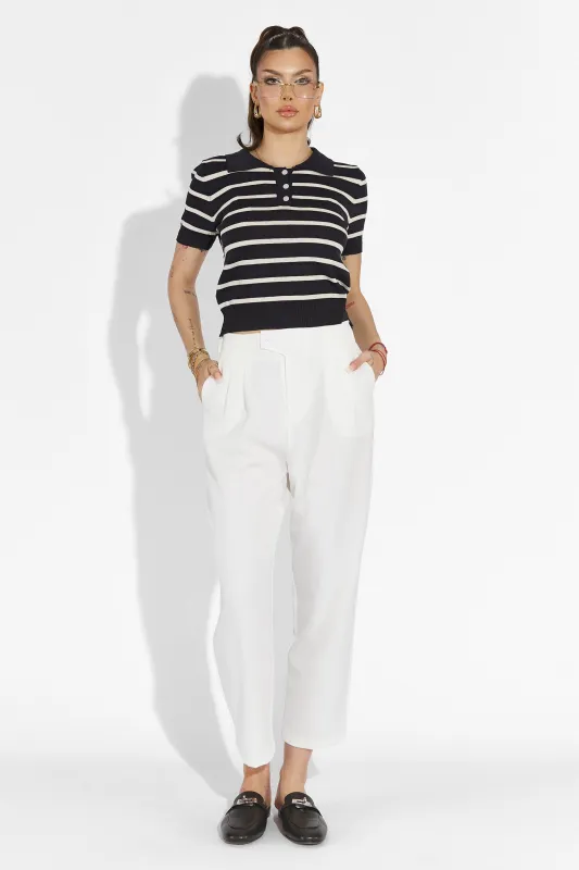 Pantaloni dama casual albi Alvaro Bogas sold by bogas