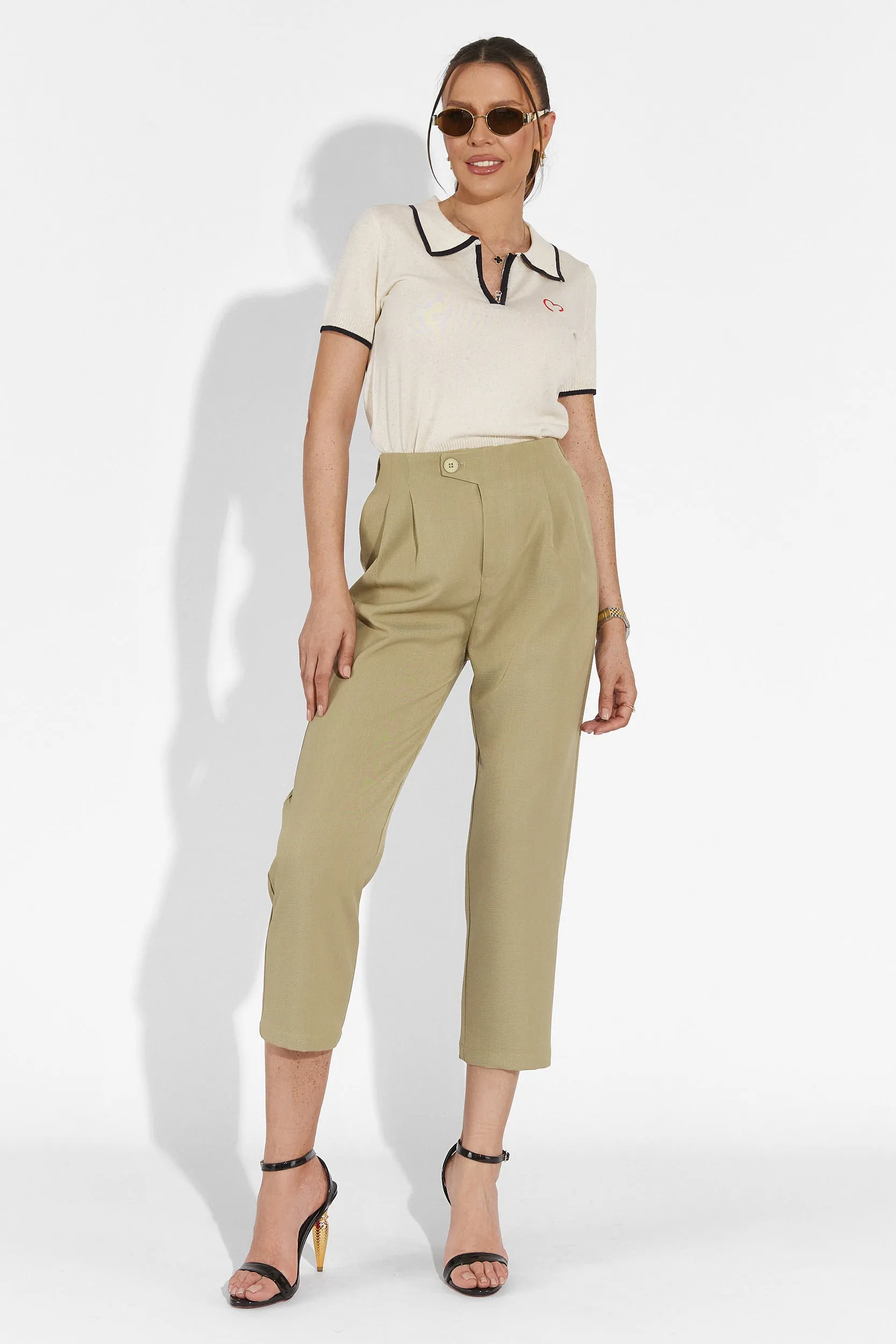 Pantaloni dama casual kaki Alvaro Bogas sold by bogas