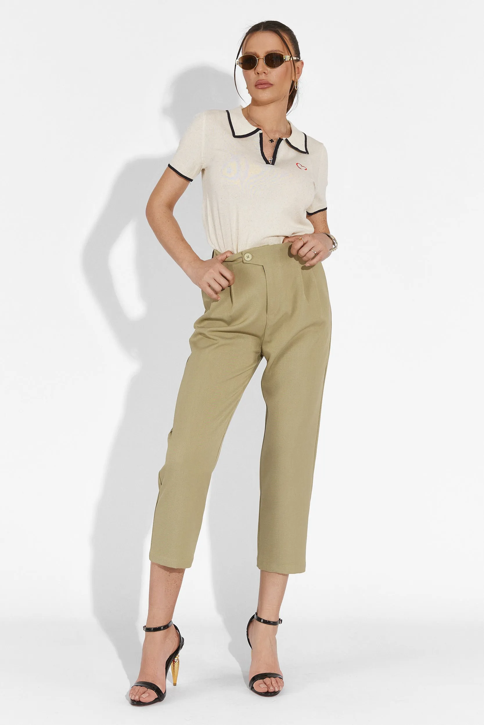 Pantaloni dama casual kaki Alvaro Bogas sold by bogas product image thumbnail 5