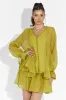 Compleu cu fusta pantalon verde lime Sabryna Bogas sold by bogas