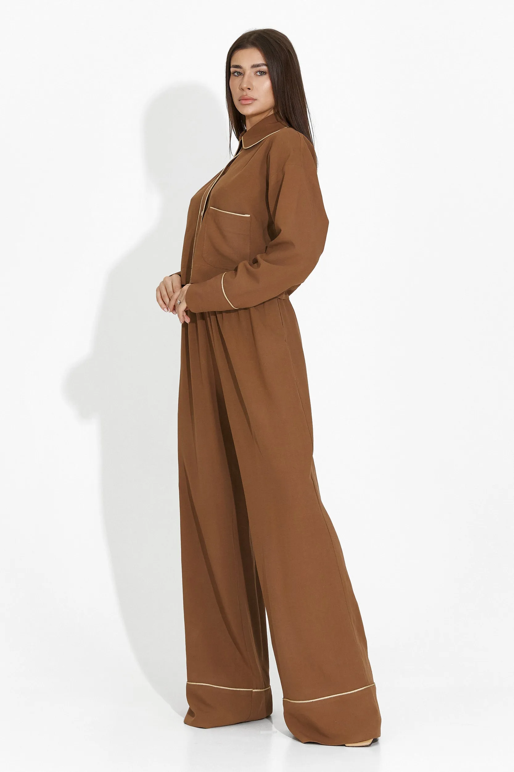 Compleu cu pantaloni maro Lerata Bogas sold by bogas product image thumbnail 4