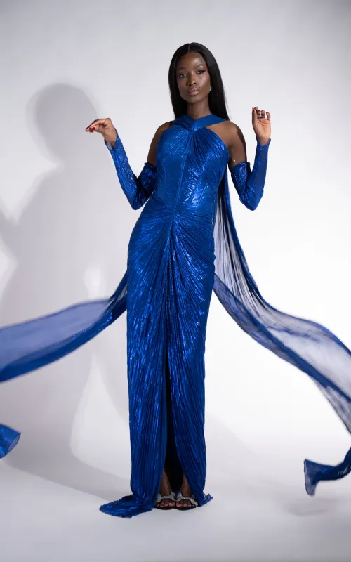 Rochie dama lunga albastru Karlyana Bogas sold by bogas