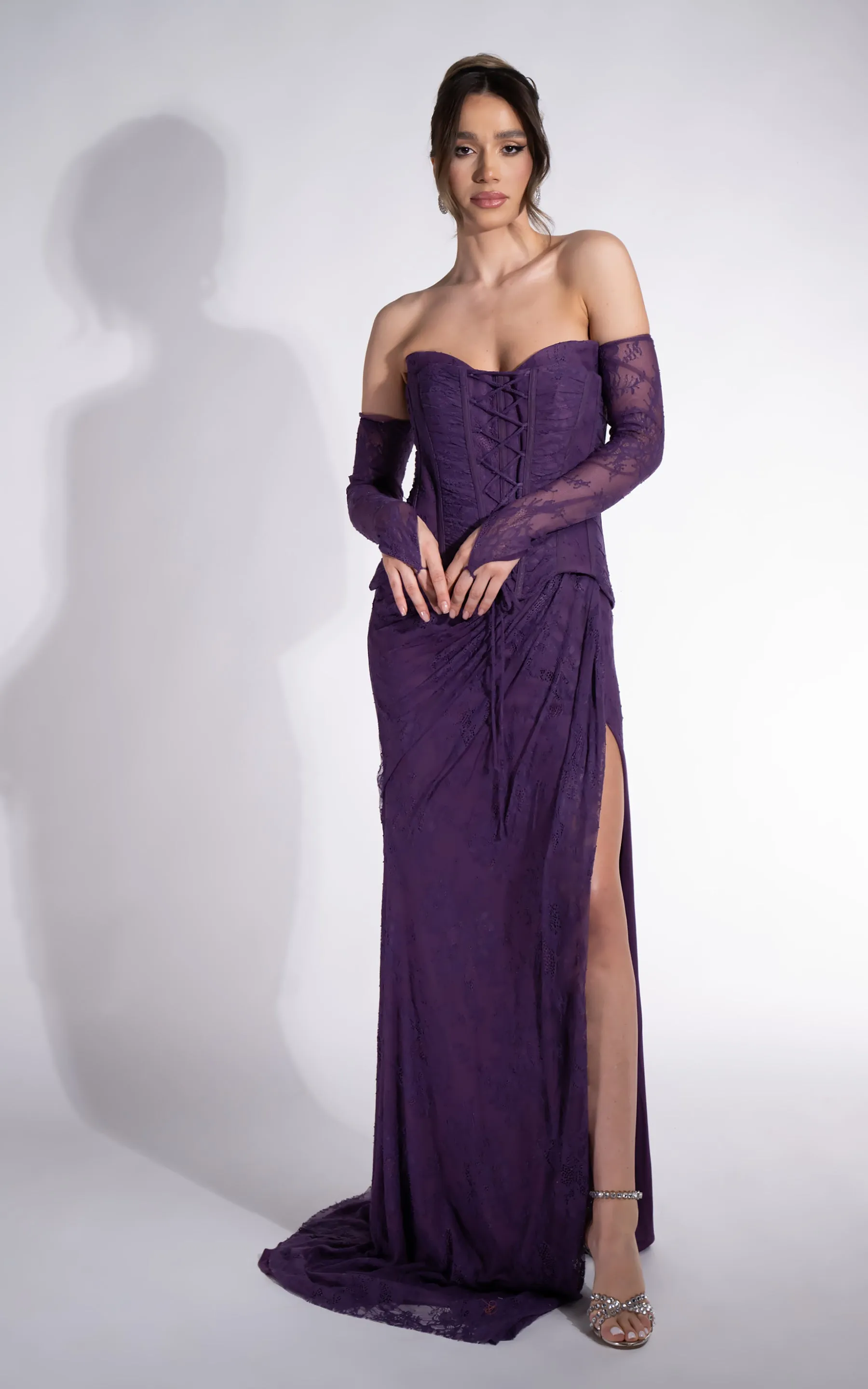 Rochie dama lunga mov Frezya Bogas sold by bogas product image thumbnail 2