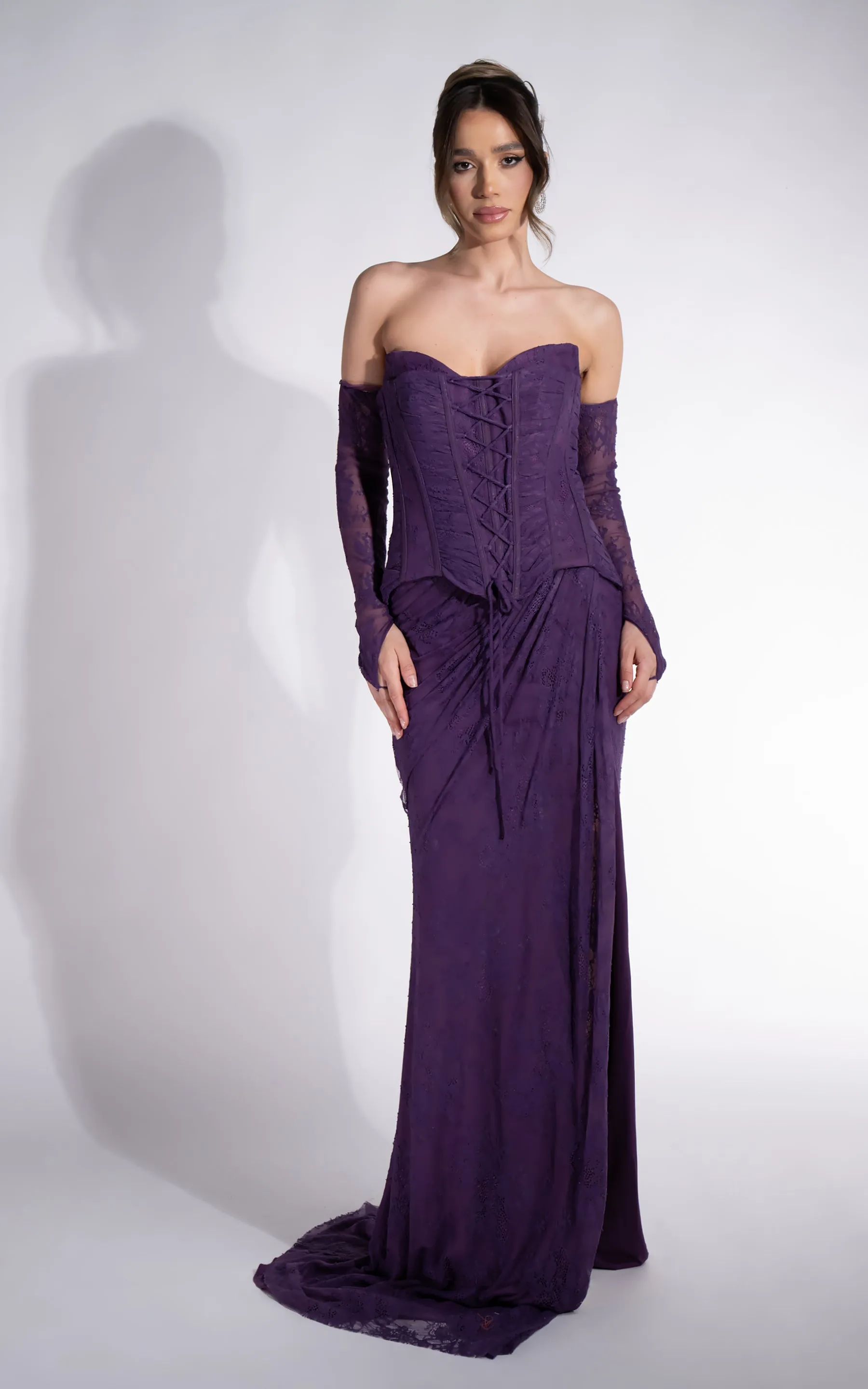 Rochie dama lunga mov Frezya Bogas sold by bogas product image thumbnail 4