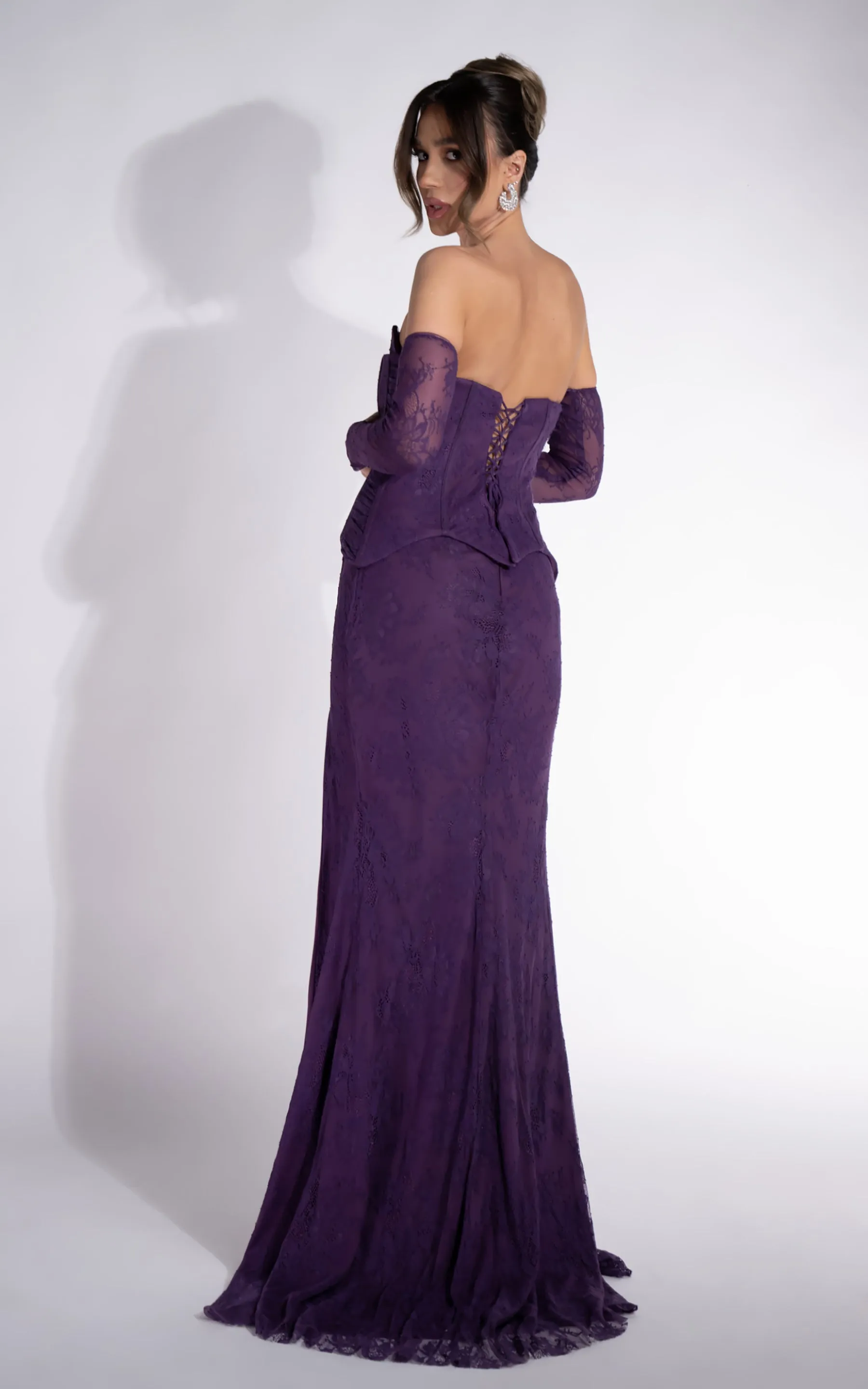 Rochie dama lunga mov Frezya Bogas sold by bogas product image thumbnail 3