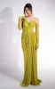 Rochie dama lunga verde lime Sadye Bogas sold by bogas