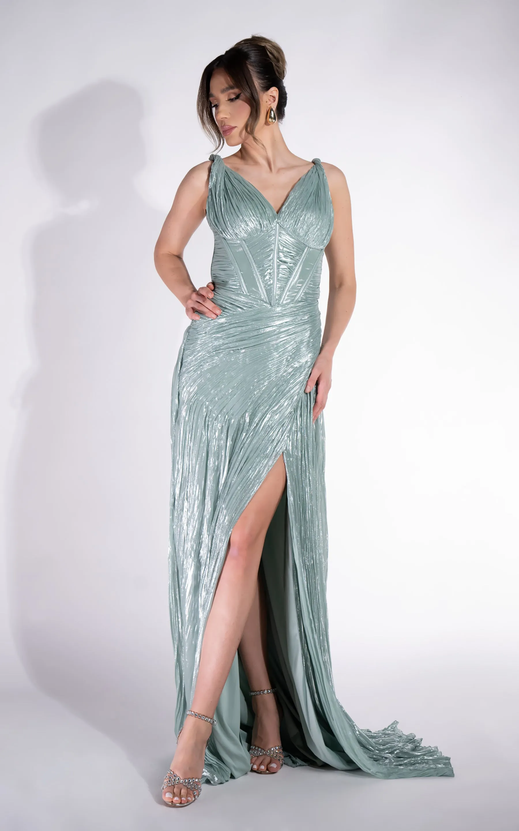 Rochie dama lunga turcoaz Fredrisa Bogas sold by bogas