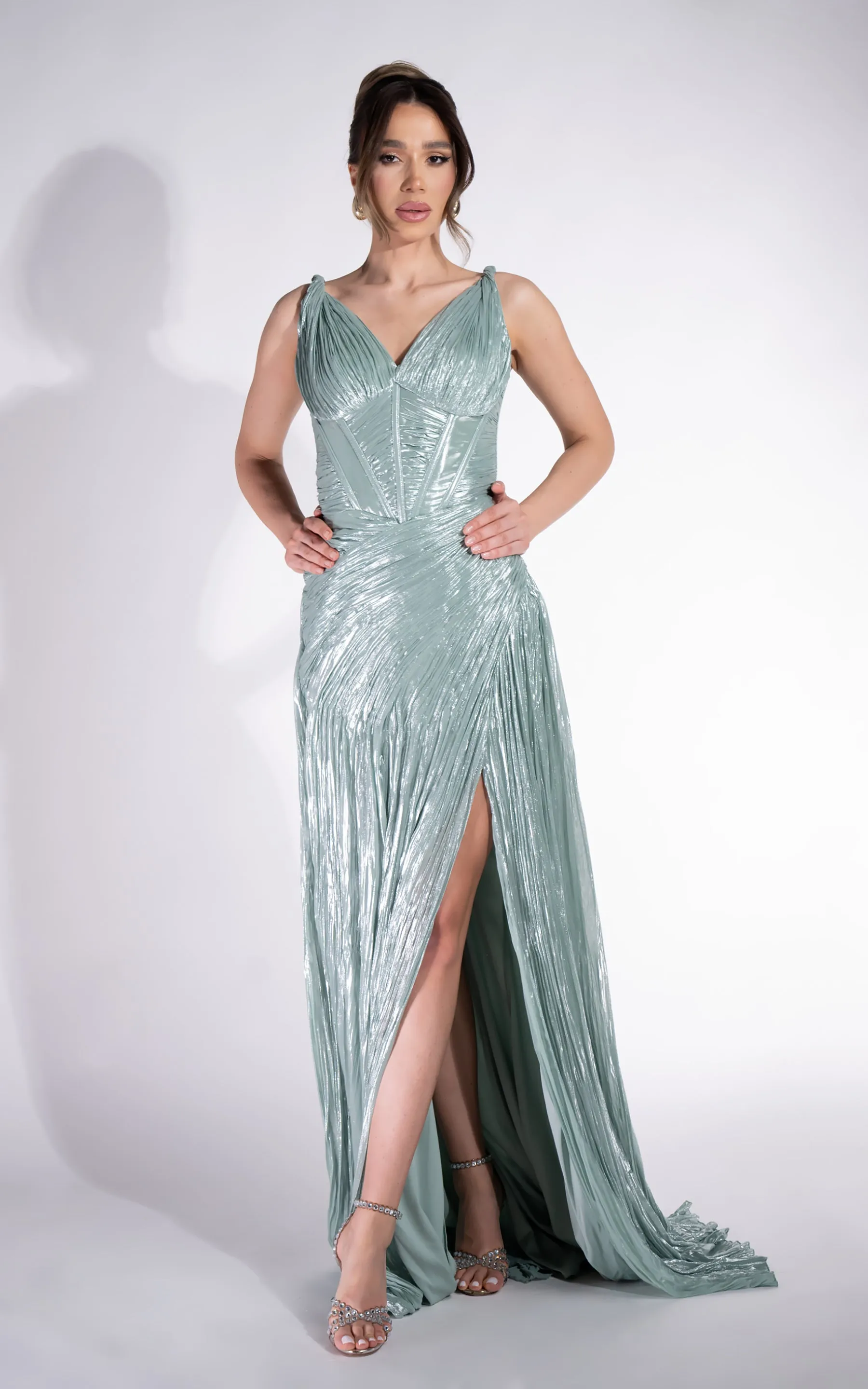 Rochie dama lunga turcoaz Fredrisa Bogas sold by bogas product image thumbnail 4