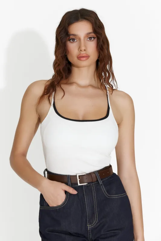 Maiou dama casual alb Veradia Bogas sold by bogas