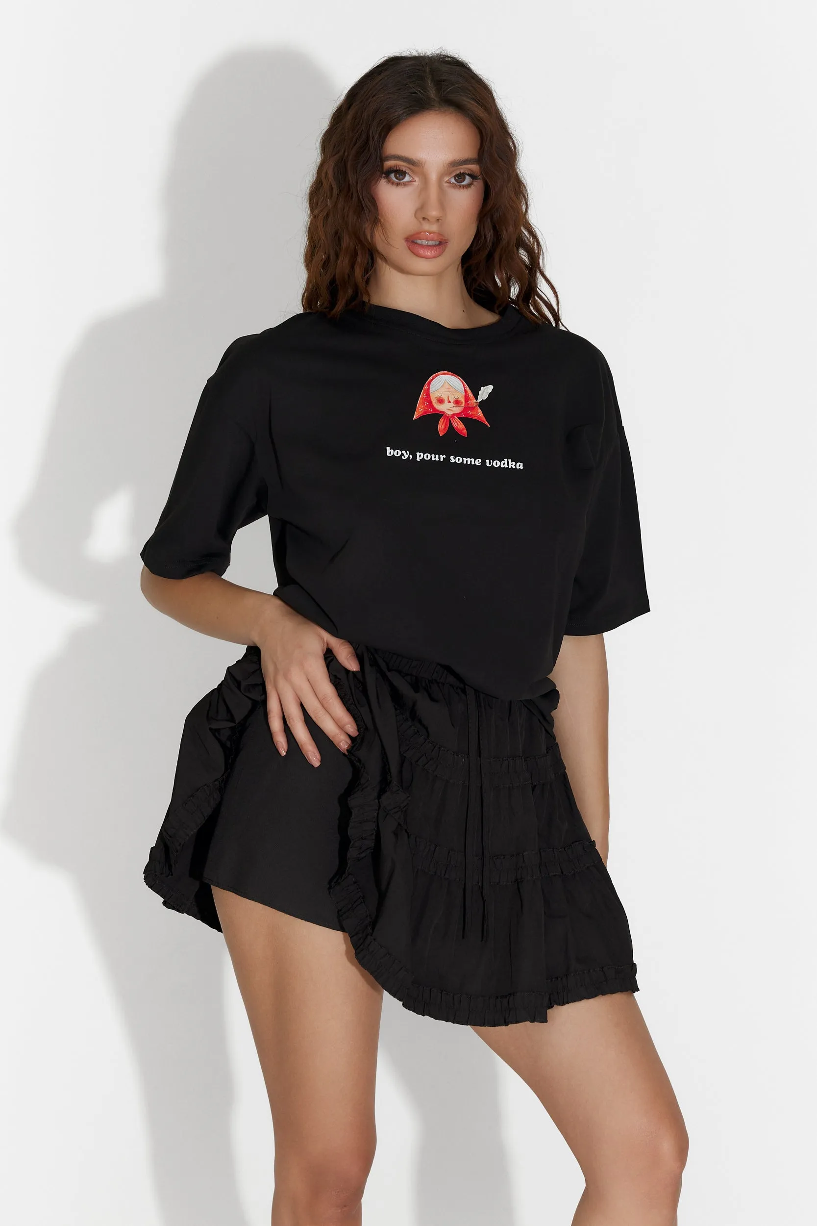 Fusta dama scurta neagra Kenice Bogas sold by bogas