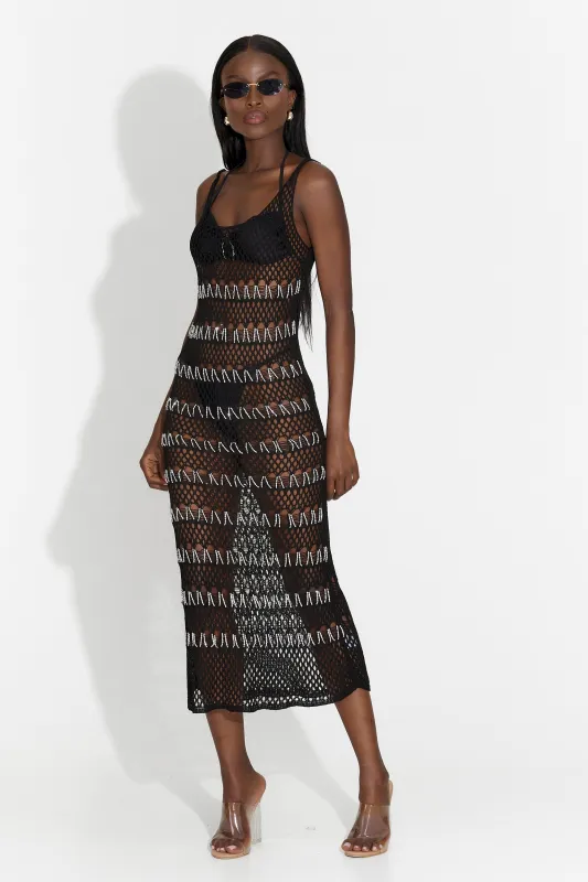 Rochie de plaja neagra Harieta Bogas sold by bogas