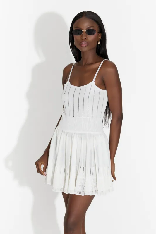 Rochie dama scurta alba Emelyse Bogas sold by bogas