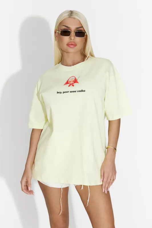 Tricou dama casual galben Clodike Bogas sold by bogas