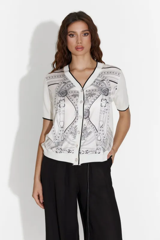Tricou dama casual alb Jarol Bogas sold by bogas