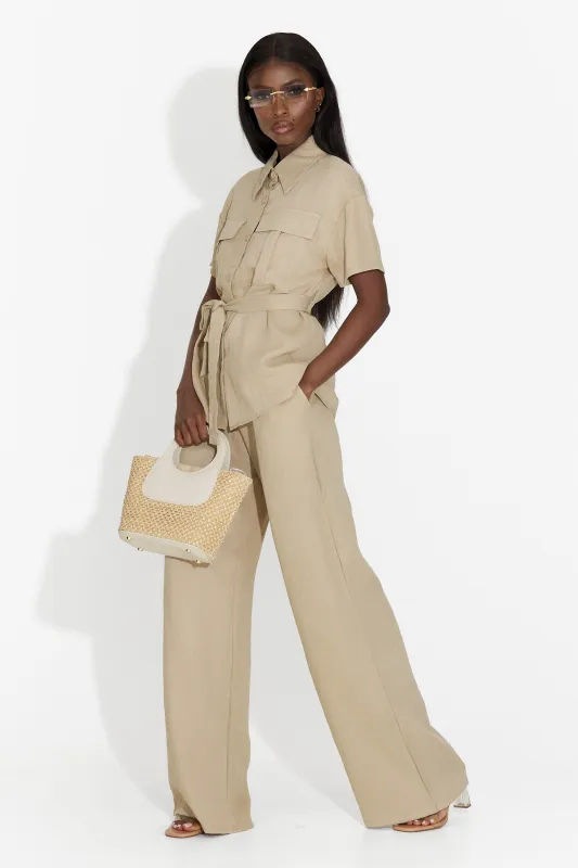 Compleu cu pantaloni maro Rocher Bogas sold by bogas