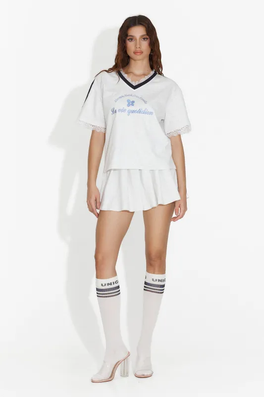 Compleu cu fusta pantaloni gri Gigly Bogas sold by bogas