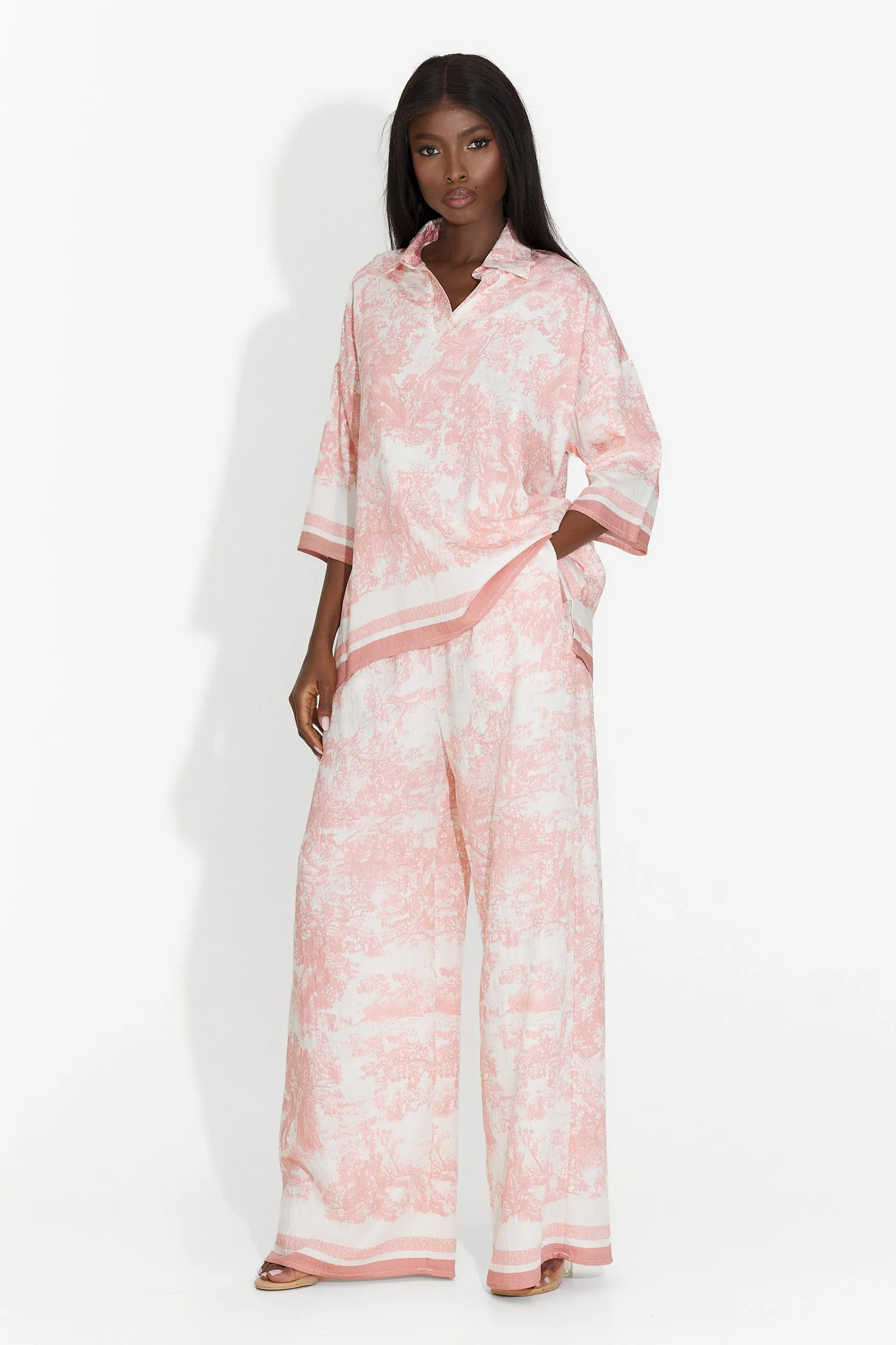 Compleu cu pantaloni roz Sedas Bogas sold by bogas