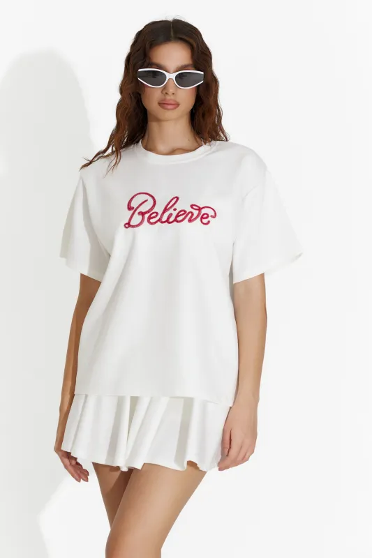 Compleu cu fusta pantaloni alb Smosh Bogas sold by bogas