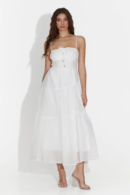 Rochie dama medie alba Faster Bogas sold by bogas