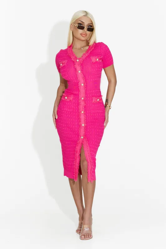 Rochie dama scurta fucsia Dremy Bogas sold by bogas