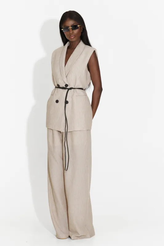 Compleu cu pantaloni maro Dendra Bogas sold by bogas