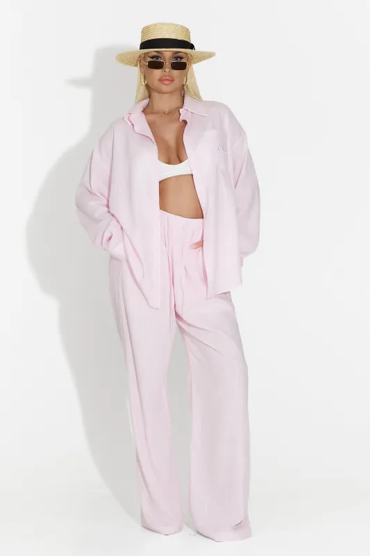 Compleu cu pantaloni roz Eredire Bogas sold by bogas
