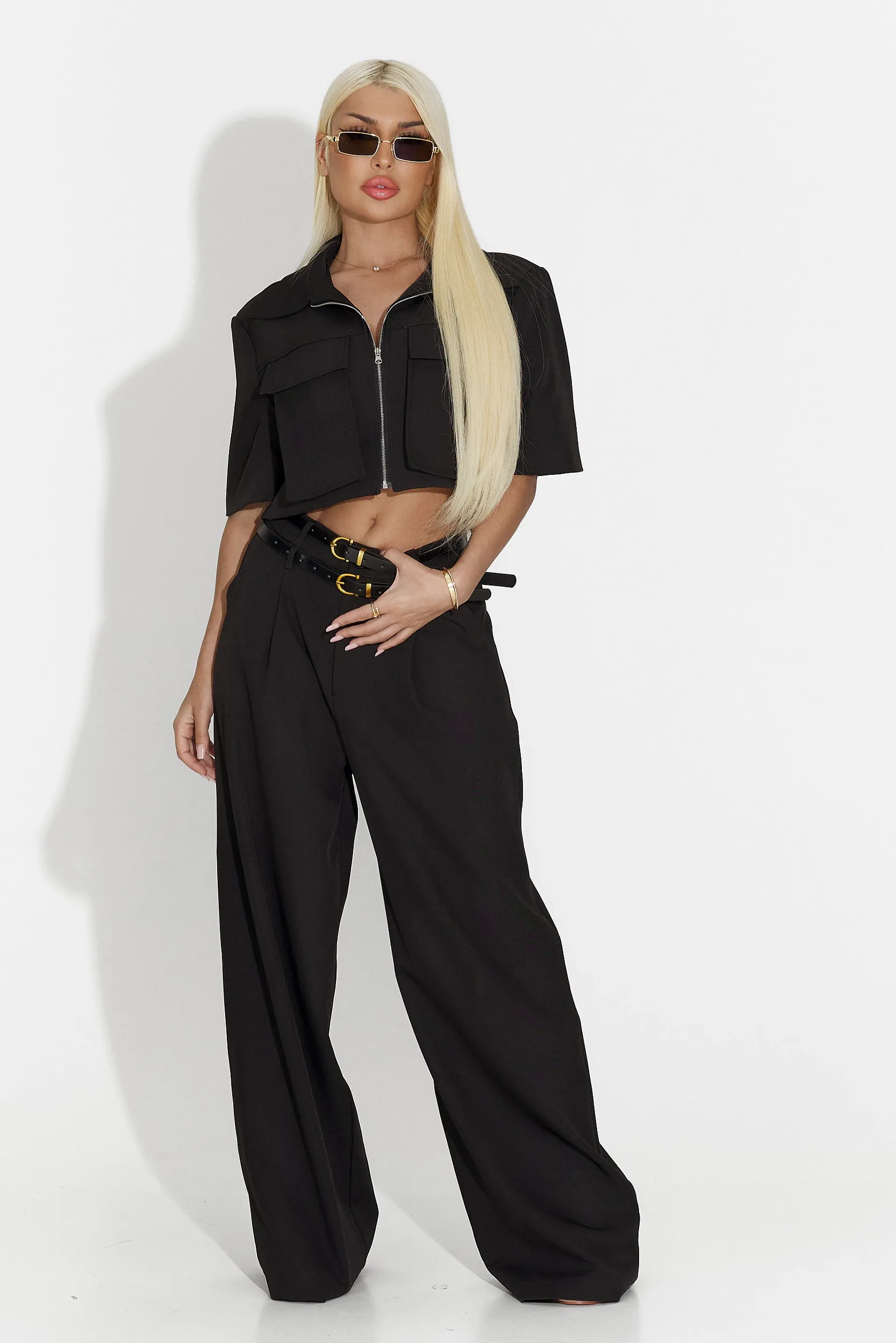 Compleu cu pantaloni negru Datania Bogas sold by bogas