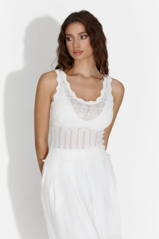 Maiou dama casual alb Clarence Bogas sold by bogas