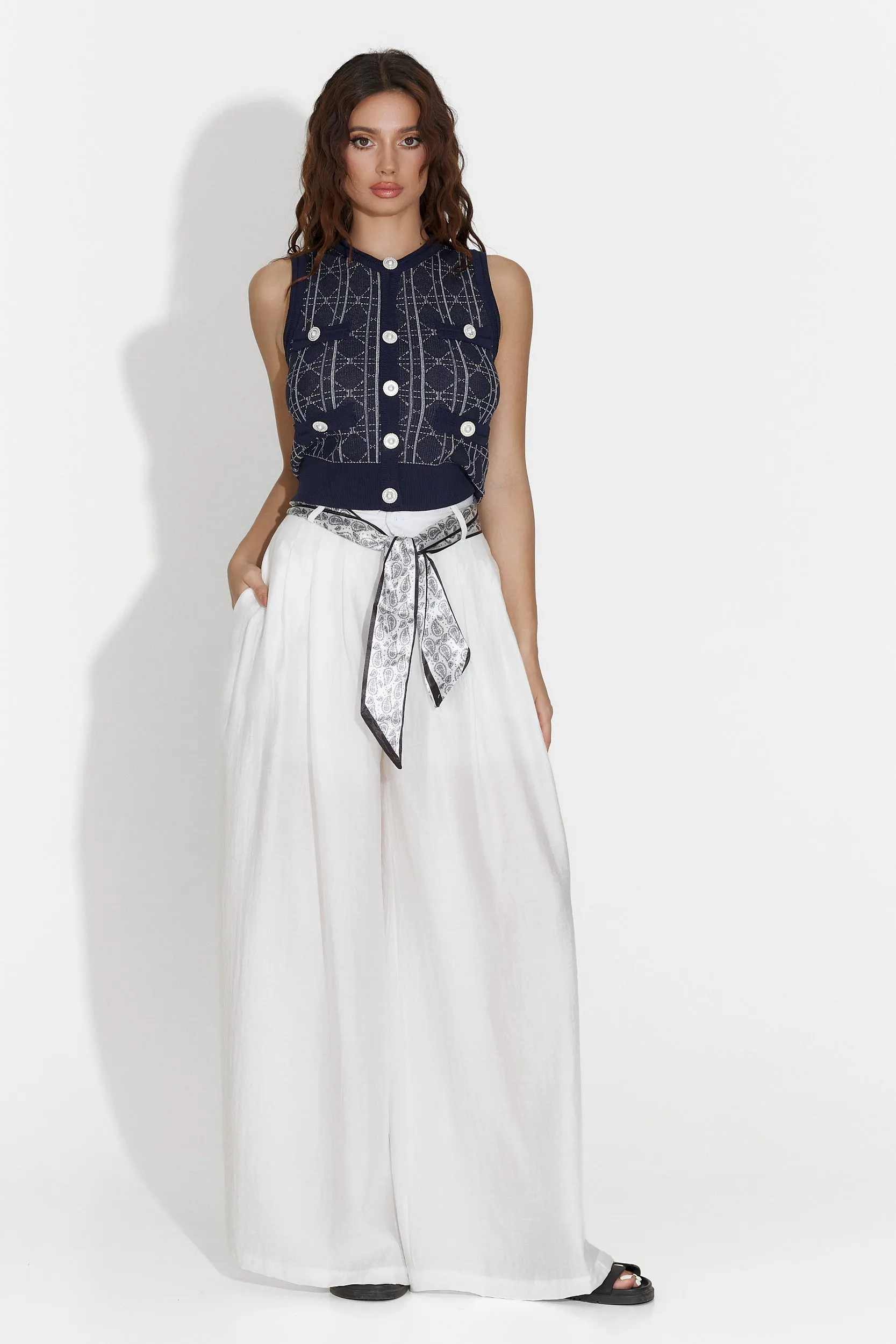 Pantaloni dama casual albi Benito Bogas sold by bogas product image thumbnail 5