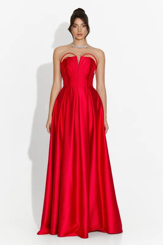 Rochie dama lunga rosie Carlena Bogas sold by bogas