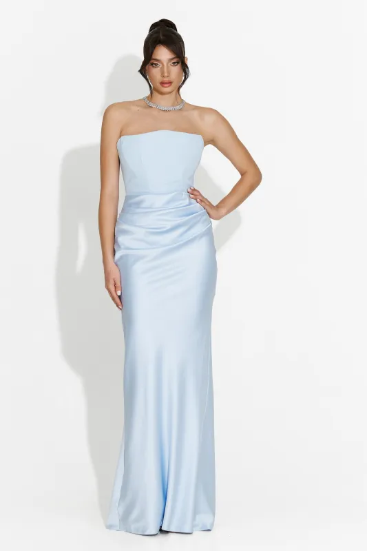 Rochie dama lunga bleu Monie Bogas sold by bogas