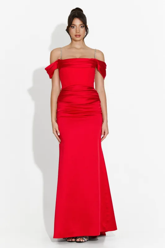 Rochie dama lunga rosie Porteo Bogas sold by bogas