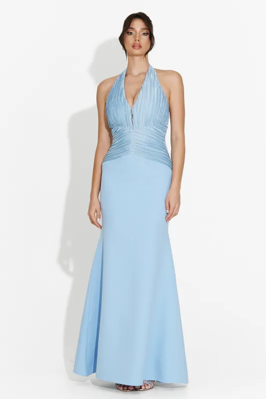 Rochie dama lunga bleu Cicy Bogas sold by bogas